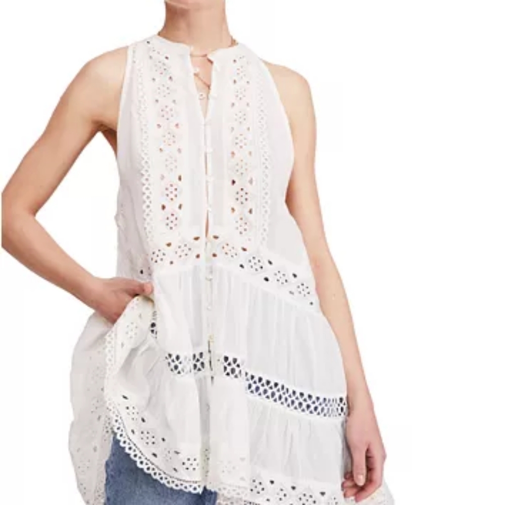 Free People Sleeveless Tunic Top - Picture 1 of 6